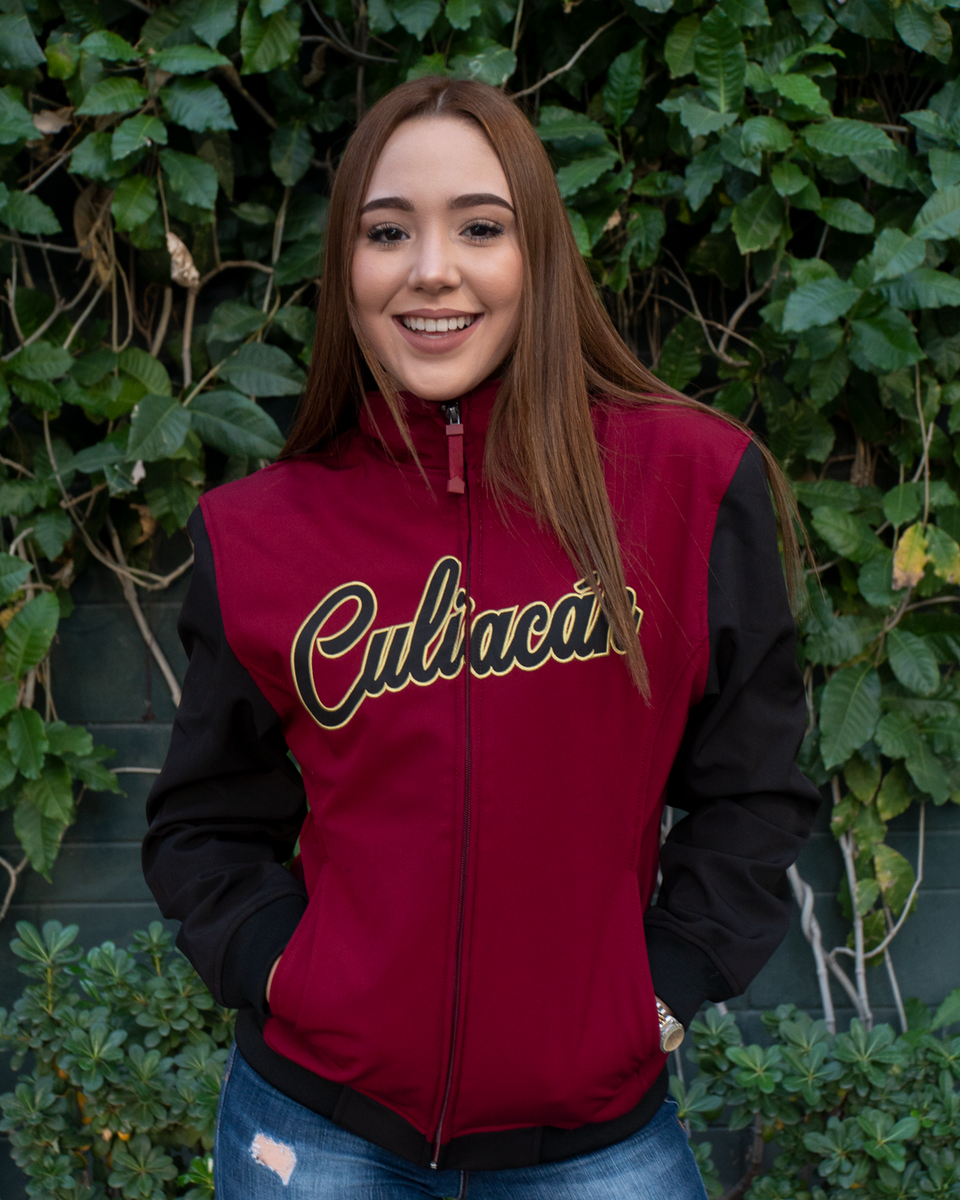 Chamarra Tomateros de Culiacan Apex Guinda 21 Dama BeisShop Tomateros