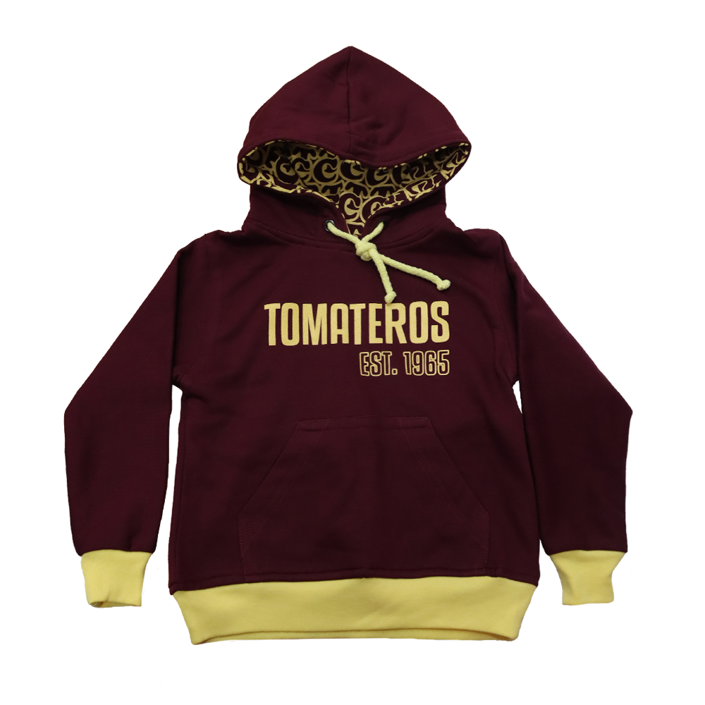 Hoodie Guinda TOM TC Dorado 22 Ni os BeisShop Tomateros
