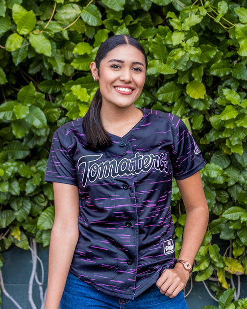 Casaca Oficial Tomateros de Culiacán Negra CLN Dorado Guinda 22 Dama –  BeisShop Tomateros