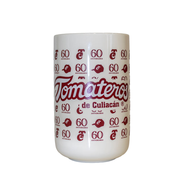 Taza Beige TOM 60 Aniversario Guinda 25