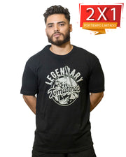 Playera Negra Legendary TOM 24 Caballero
