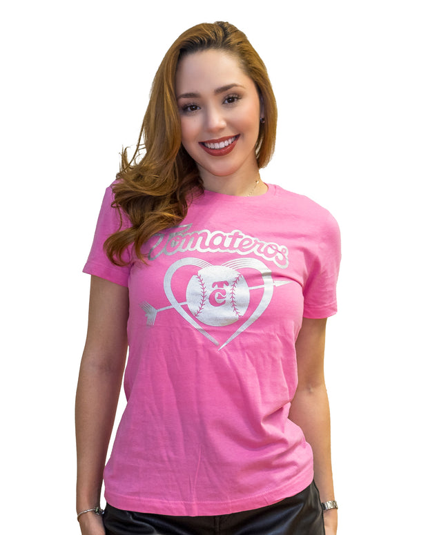 Playera Rosa Flowed Heart TOM 24 Dama