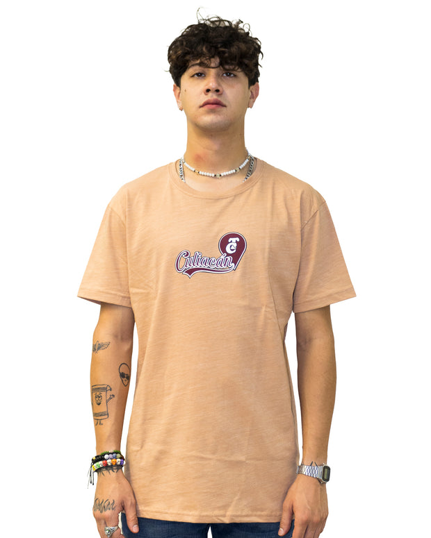 Playera Beige CLN TC Guinda Here 24 Caballero