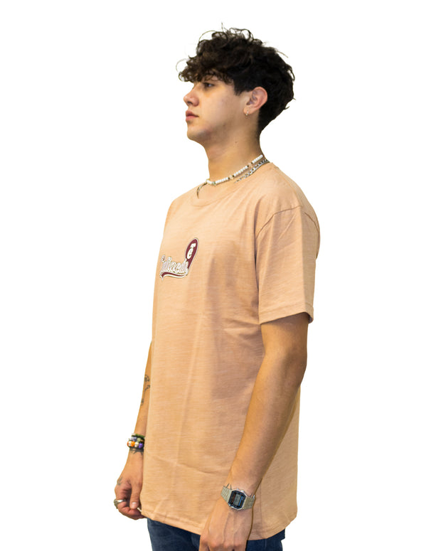 Playera Beige CLN TC Guinda Here 24 Caballero