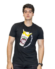 Playera Negra Beer Club 25 Caballero
