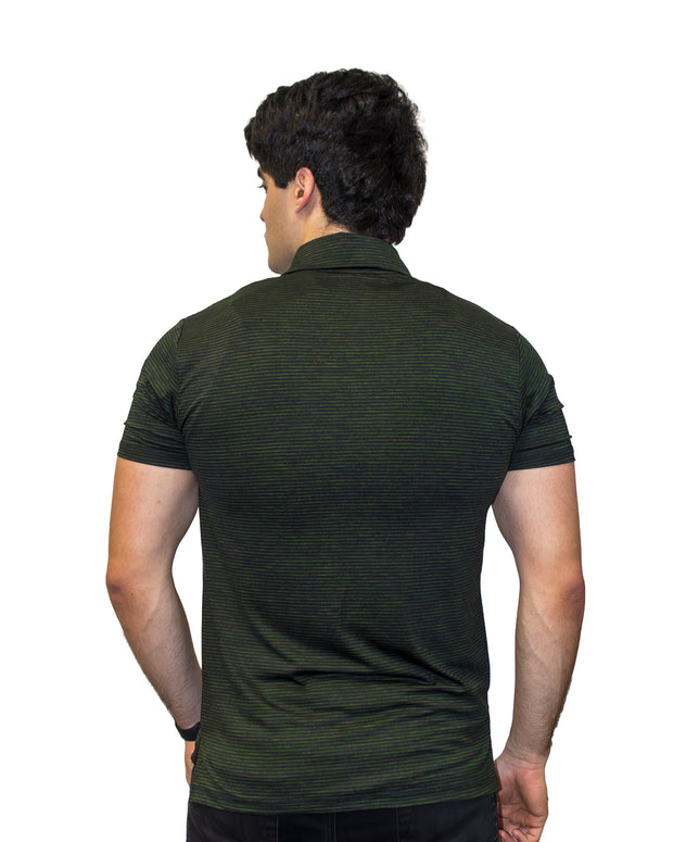 Playera Polo Lines Olivo TC 25 Caballero