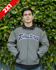 Chamarra Apex Gris TOM Cuello Negro Caballero